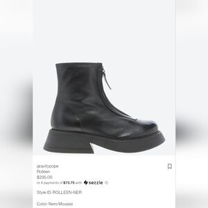 Gravity Pope Rolleen Zip Boot Nero Mousse